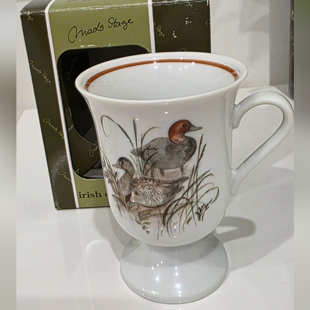 Mads Stage Irish Coffee Krush White Mug with Duck Design
